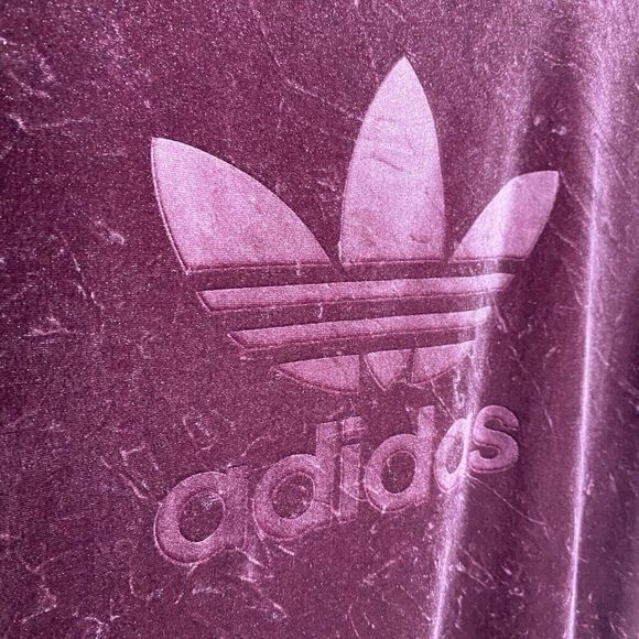 Adidas Originals Pink Velvet Velour High Neck Dress XS - Picture 7 of 11